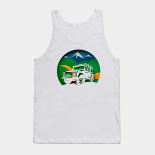 Offroad Land Rover Paper Art Carve Tank Top